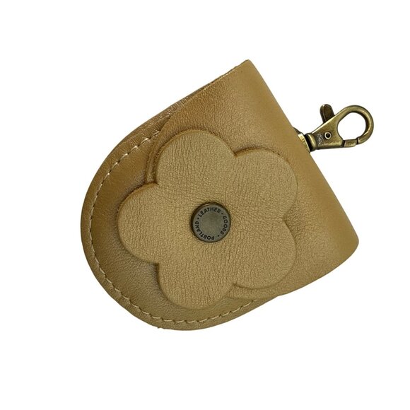 Portland Leather Goods Petunia Pouch Leather Flower Coin Purse Bag Charm - Picture 3 of 13